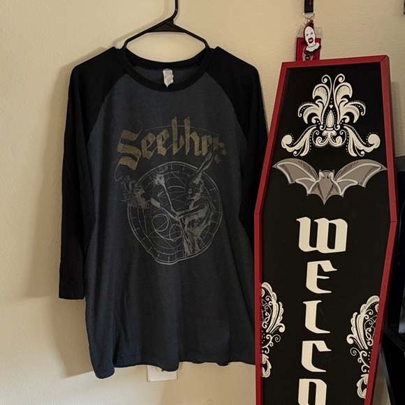 Seether Baseball Sleeve Tee - Picture 1 of 4